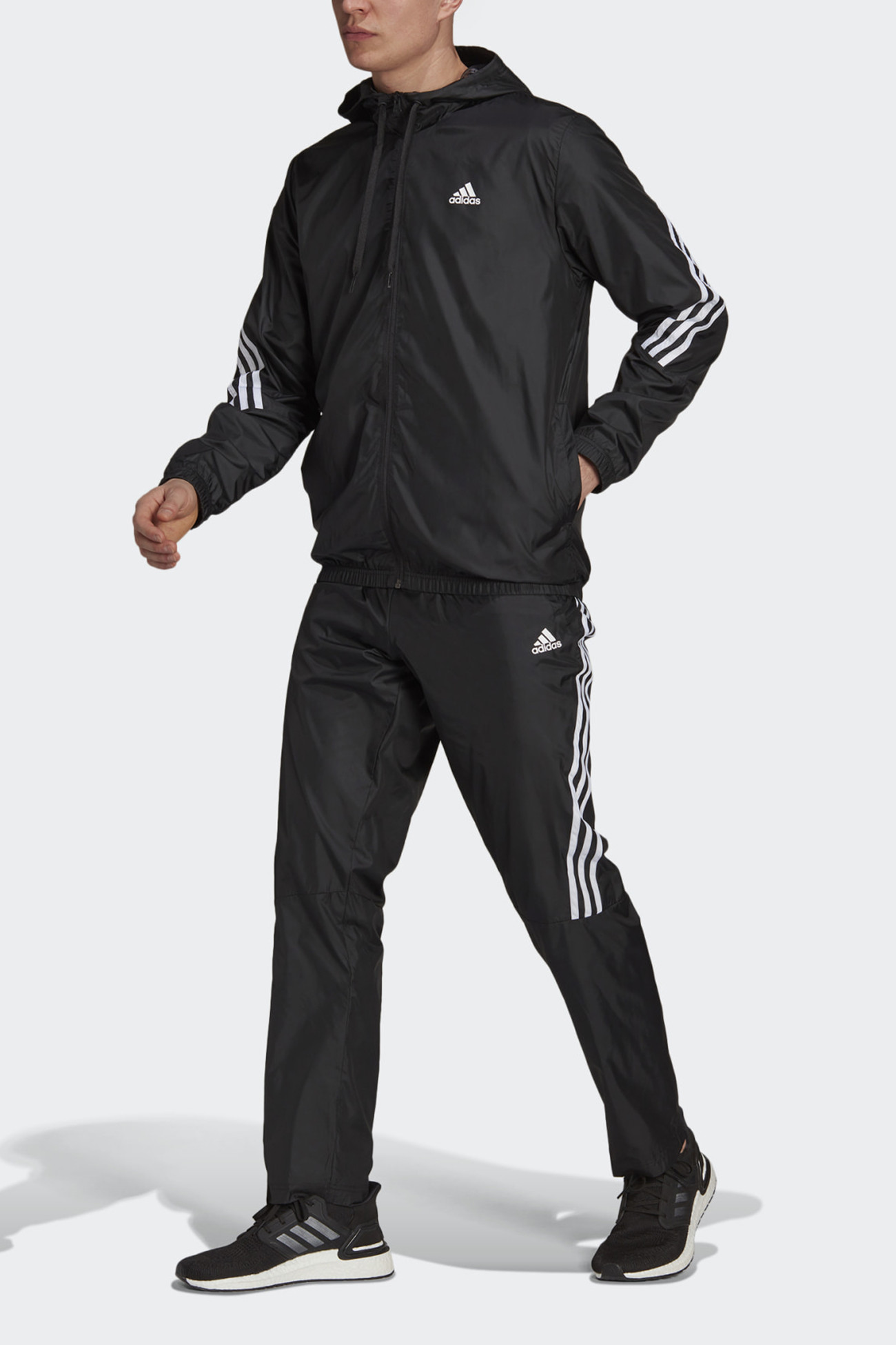 Костюм мужской Adidas Mts Wvn Hooded черный H15580 изображение 2