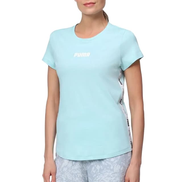 Футболка жіноча Puma Tape Tee W блакитна 67132520 
