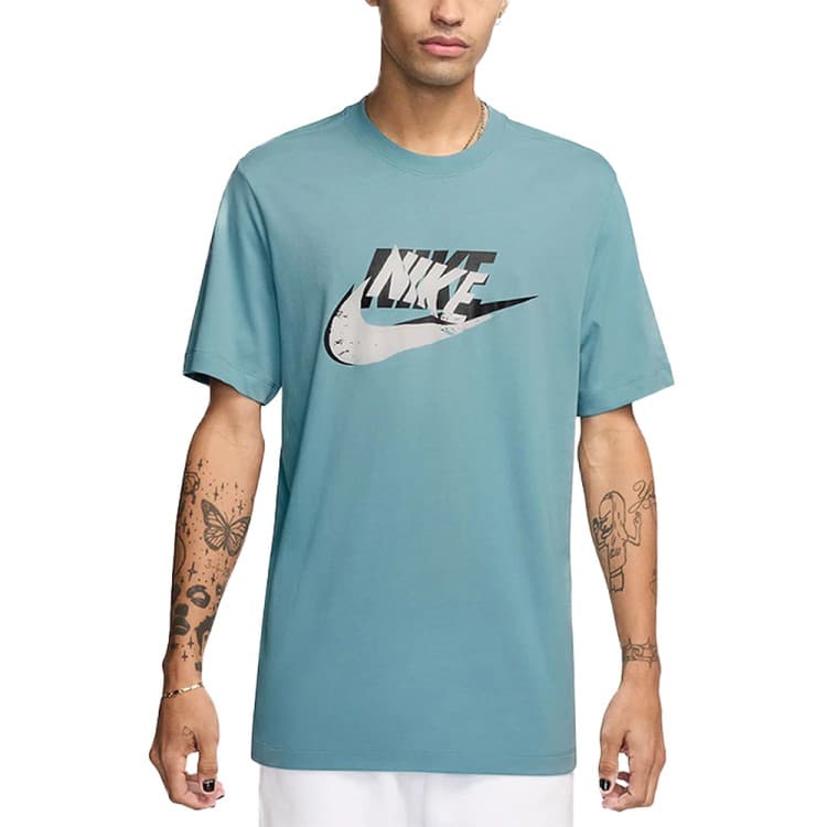 Футболка чоловіча Nike M NSW TEE 12MO FUTURA SP25 блакитна HJ0559-464