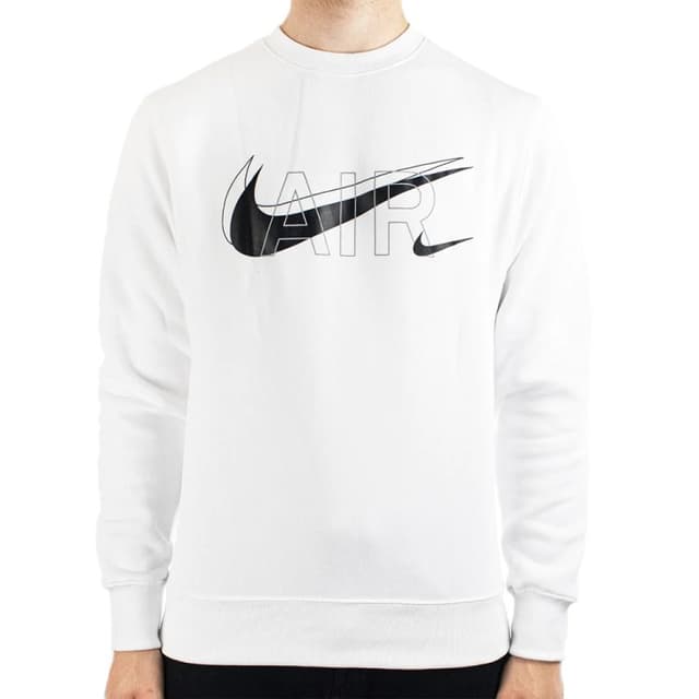 Толстовка мужская Nike M Nsw Crew Prnt Pack Bb белая DD9699-100