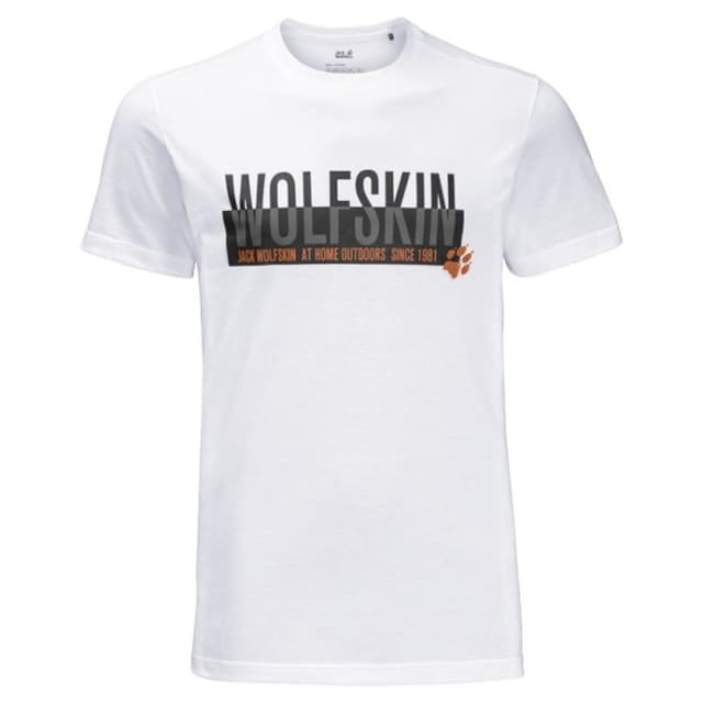 Футболка чоловіча Jack Wolfskin біла 1805641-5018