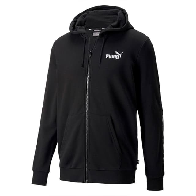 Толстовка чоловіча Puma Ess+ Tape Full-Zip Hoodie чорна 84876801