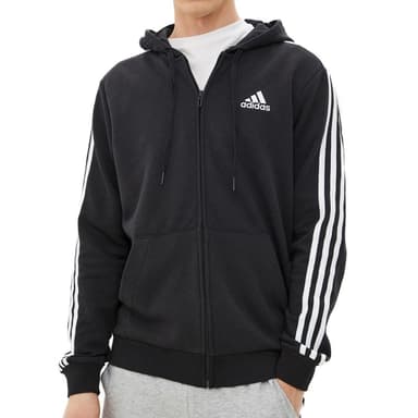 Толстовка мужская Adidas M 3S Ft Fz Hd черная GK9032