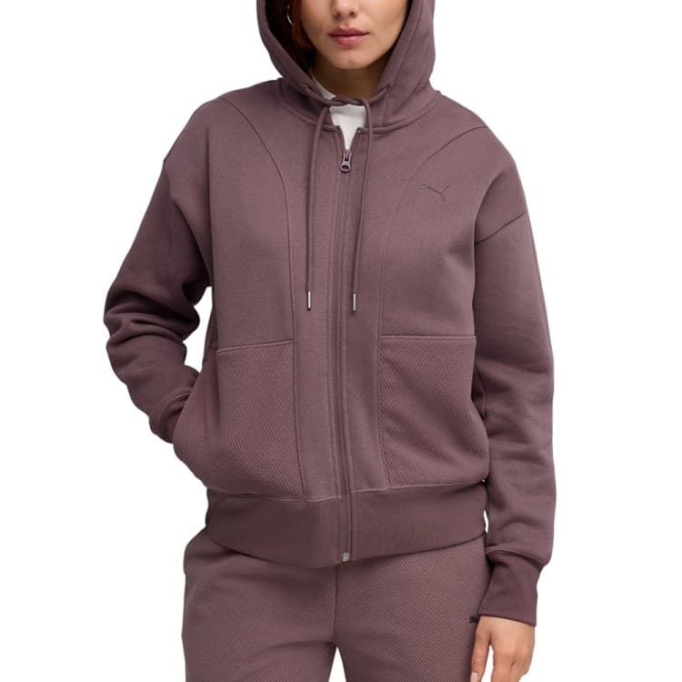 Толстовка жіноча Puma HER Relaxed Full-Zip Hoodie фіолетова 63301188