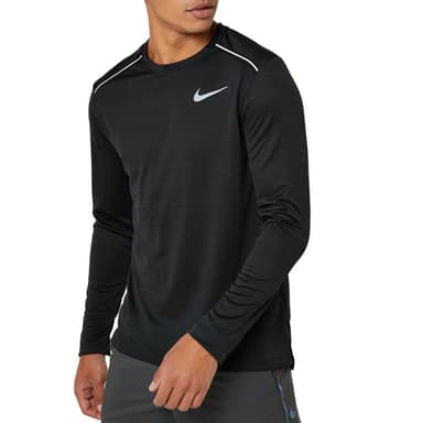 Футболка мужская Nike M NK DF MILER TOP LS черная AJ7568-010