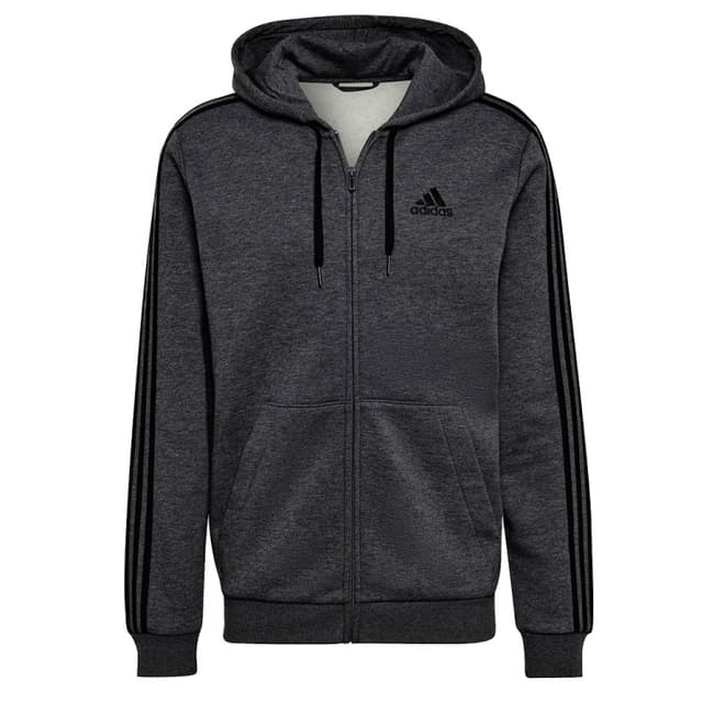 Толстовка мужская Adidas M 3S Fl Fz Hd серая HB0042