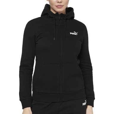Толстовка женская Puma ESS Small Logo Full-Zip Hoodie FL черная 58681101