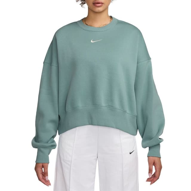 Толстовка женская Nike W NSW PHNX FLC OOS CREW бирюзовая DQ5761-017