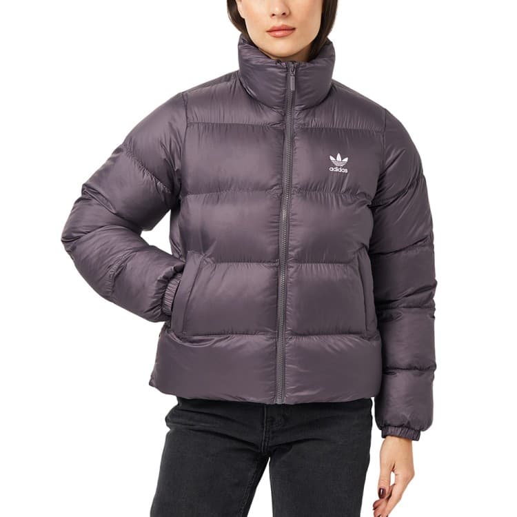 Куртка женская Adidas SHORT PUFFER фиолетовая JX2949