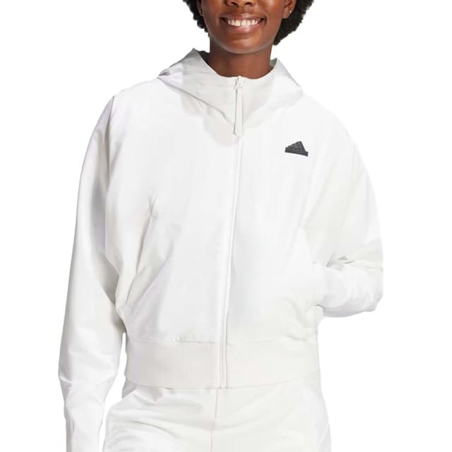 Толстовка женская Adidas W Z.N.E. WVN FZ белая IN9483