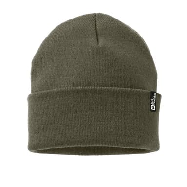 Шапка унісекс Jack Wolfskin RIB BEANIE зелена 1903892-4341