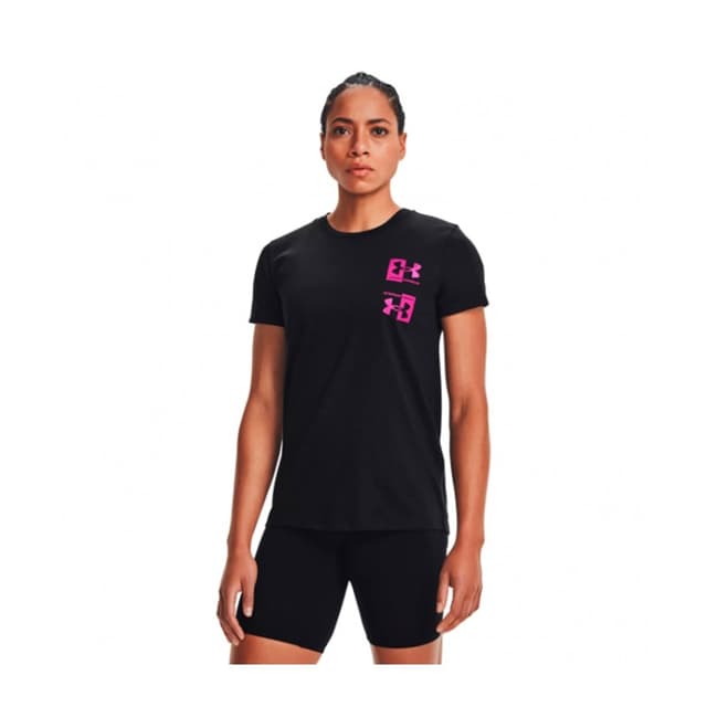Футболка женская Under Armour Live Repeat Hb Ssc черная 1365136-001