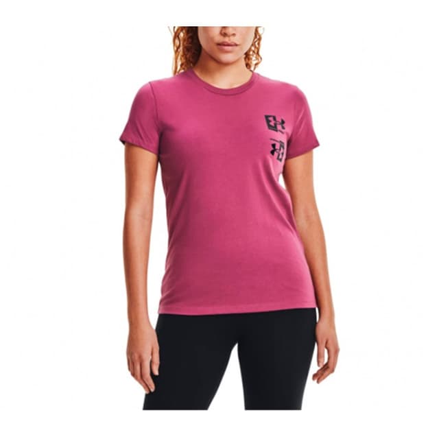 Футболка женская Under Armour Live Repeat Hb Ssc розовая 1365136-678