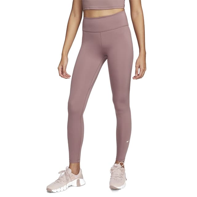 Леггинсы женские Nike W NK ONE DF MR TGT коричневые DD0252-208