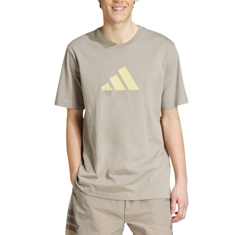Футболка мужская Adidas M FI 3BAR TEE бежевая JD4915