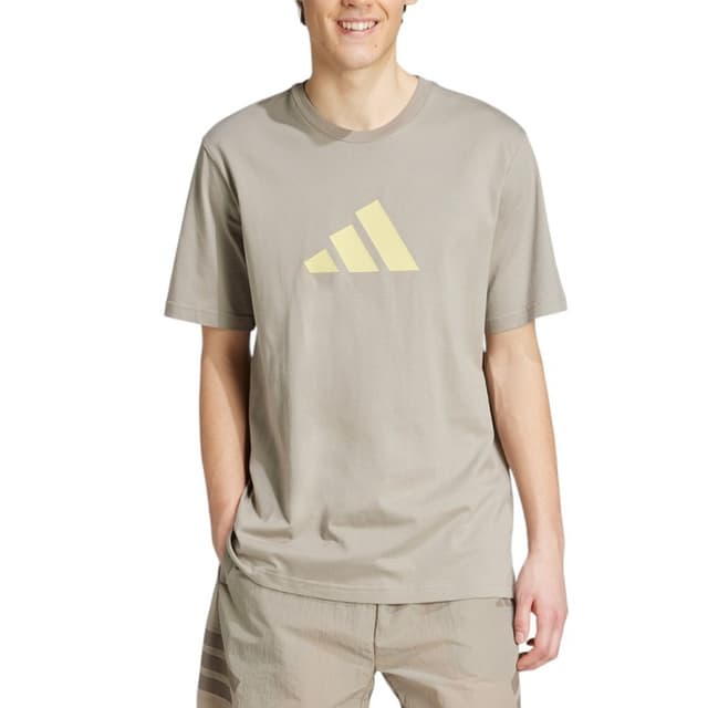 Футболка мужская Adidas M FI 3BAR TEE бежевая JD4915