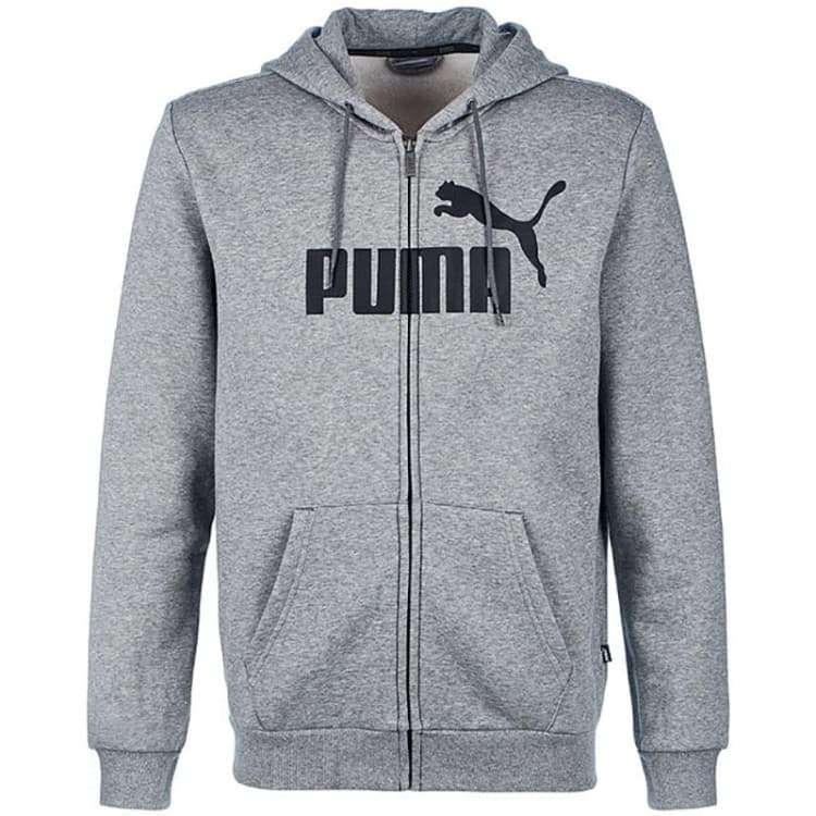 Толстовка чоловіча Puma ESSENTIALS FLEECE HOODED JKT сіра 85176503 