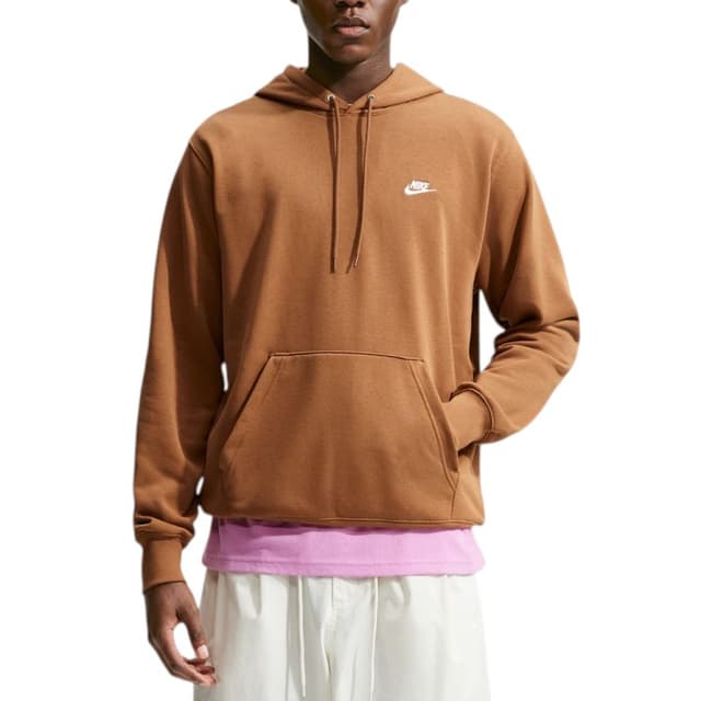 Толстовка мужская Nike M NK CLUB FT PO HOODIE песочная FN3866-270