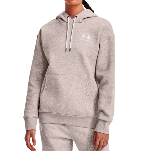 Толстовка женская Under Armour Essential Fleece Hoodie серая 1373033-592