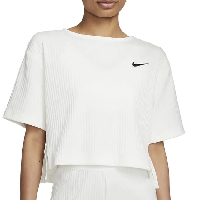 Футболка женская Nike W NSW RIB JRSY SS TOP молочная DV7870-133
