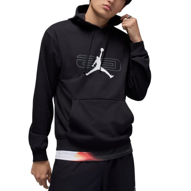 Толстовка мужская Nike M J SPRT CSVR GFX FLC PO черная HQ8694-010