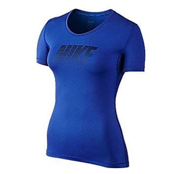 Футболка женская Nike Run Top Ss синяя 725747-480