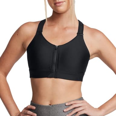 Бра жіночий Under Armour UA Infinity High Zip 2.0 Bra чорний 1384118-002