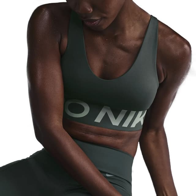 Бра жіночий Nike W NP INDY PLUNGE BRA BOLD зелений HF7324-338