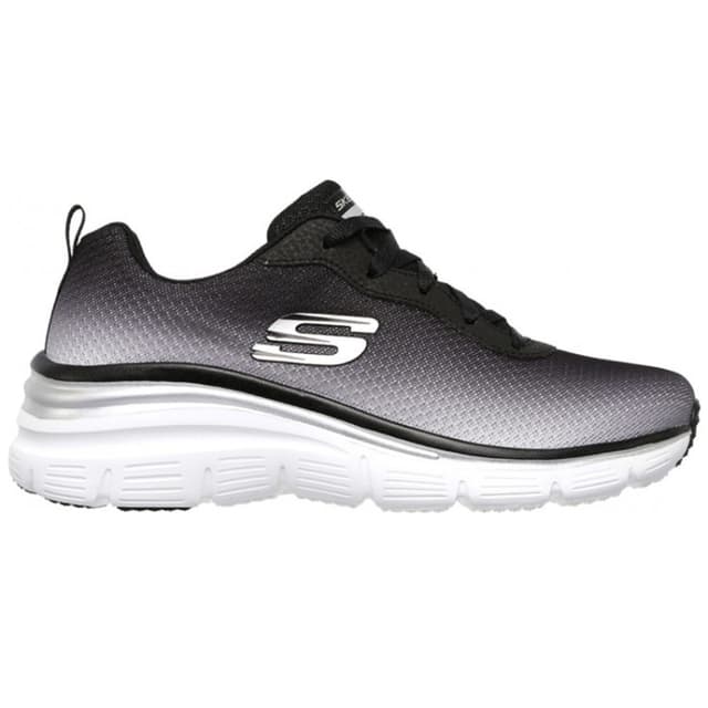 Кроссовки женские Skechers Fashion Fit Build Up серые 12717-BKW