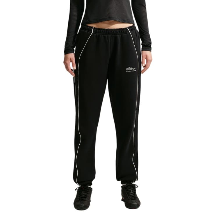 Штани жіночі Nike W NK STDO FLC MW MR AD CFF PNT чорні IQ3885-001