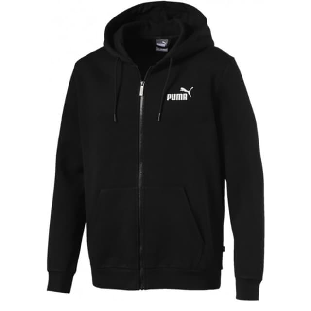 Толстовка мужская Puma ESSENTIALS FLEECE HOODED JKT черная 85176301