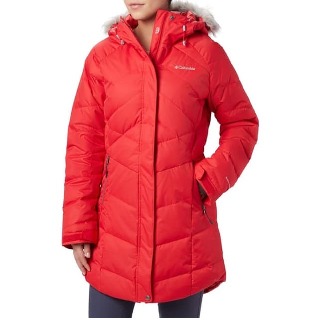 Куртка пуховая женская Columbia Lay D Down II Mid Jacket красная 1798431-658