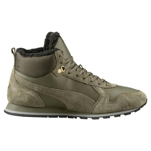 Ботинки мужские Puma ST Runner Mid Fur хаки 36510202