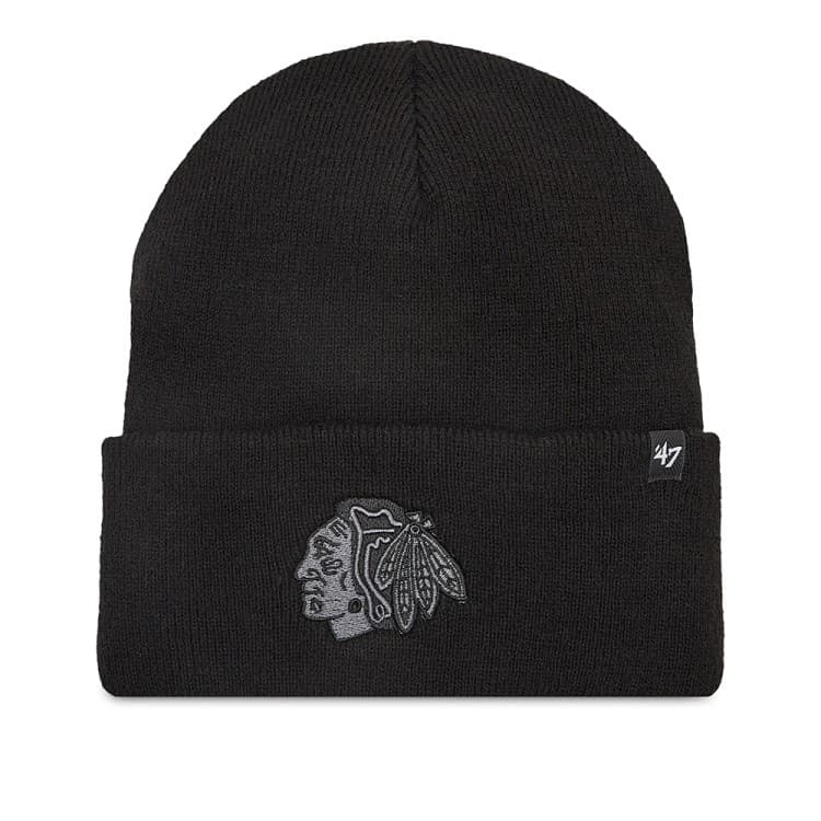 Шапка унисекс 47 Brand NHL CHICAGO BLACKHAWKS HAYMAKE черная H-HYMKR04ACE-BKC