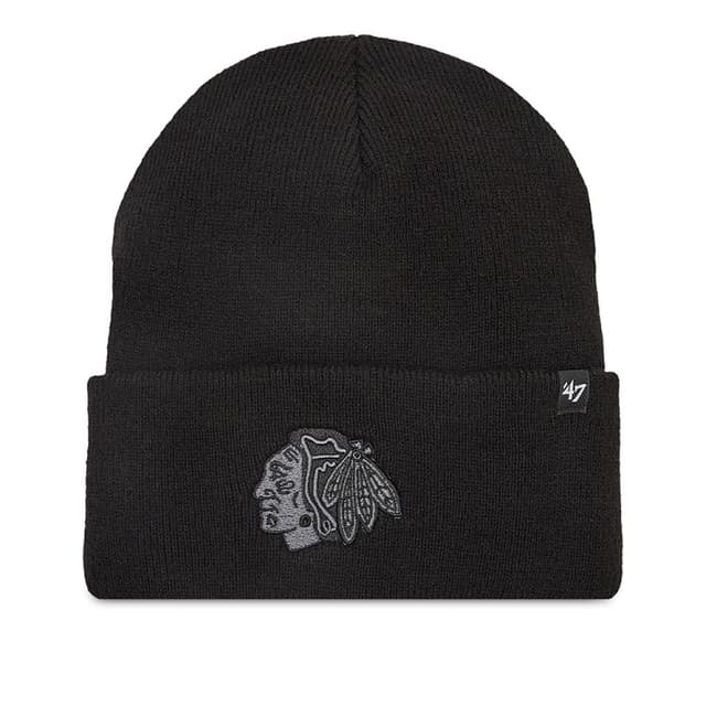 Шапка унисекс 47 Brand NHL CHICAGO BLACKHAWKS HAYMAKE черная H-HYMKR04ACE-BKC
