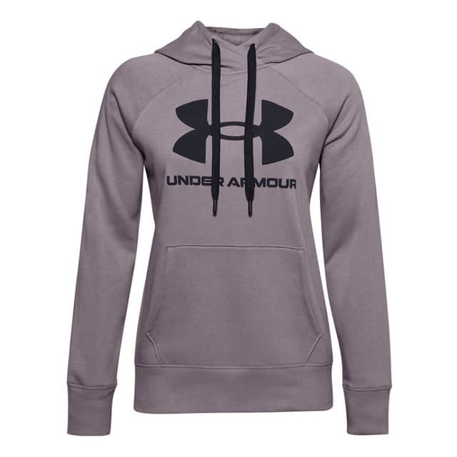 Толстовка женская Under Armour Rival Fleece Logo фиолетовая 1356318-585