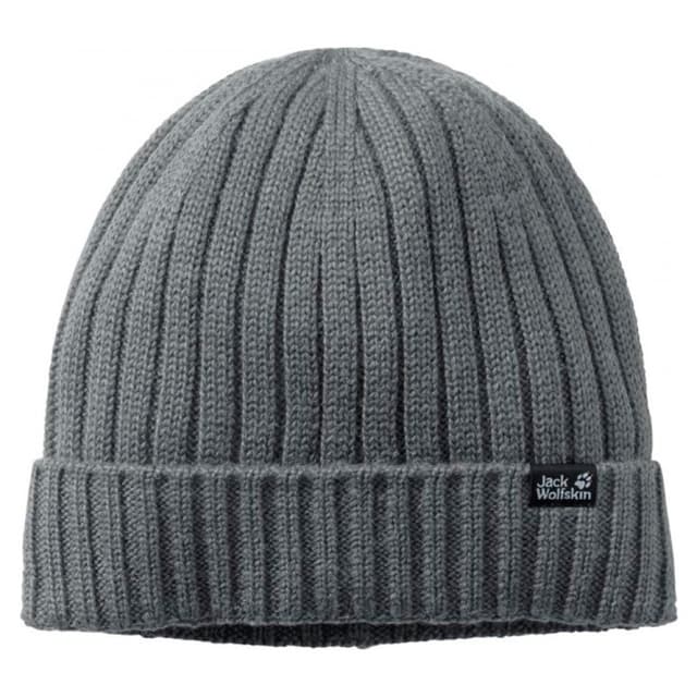 Шапка Jack Wolfskin Stormlock Rip Knit Cap серая 1907121-6110