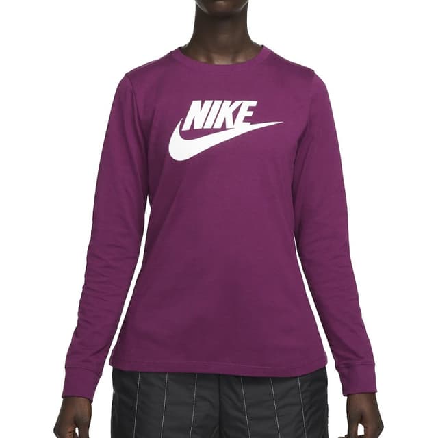Футболка женская Nike W Nsw Tee Essntl Ls Icon Ftr фиолетовая BV6171-610