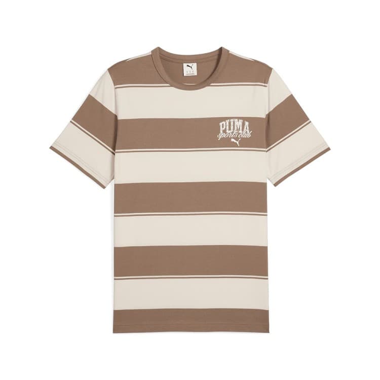 Футболка мужская Puma CLASS Striped Tee коричневая 68465793
