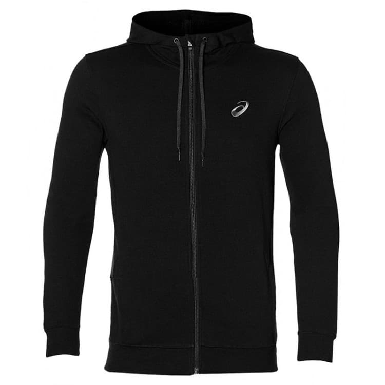 Толстовка мужская Asics Chest Logo Fz Hoodie черная 2031A974-001