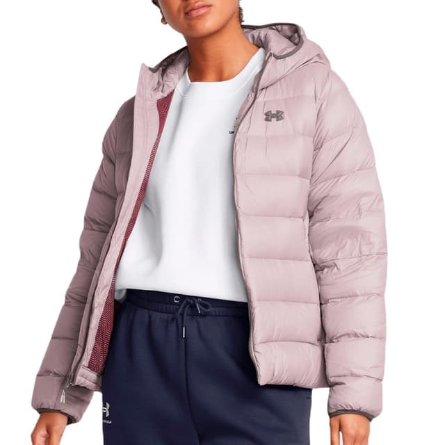 Куртка жіноча Under Armour LEGEND DOWN HOODED JACKET сіра 1385852-015
