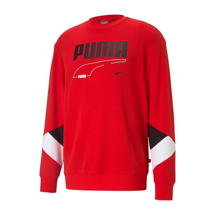 Толстовка мужская Puma Rebel Crew красная 58574011