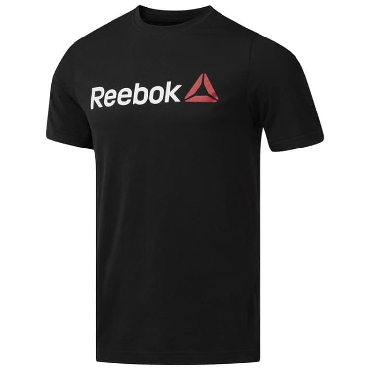 Футболка мужская Reebok LINEAR READ черная CW5376