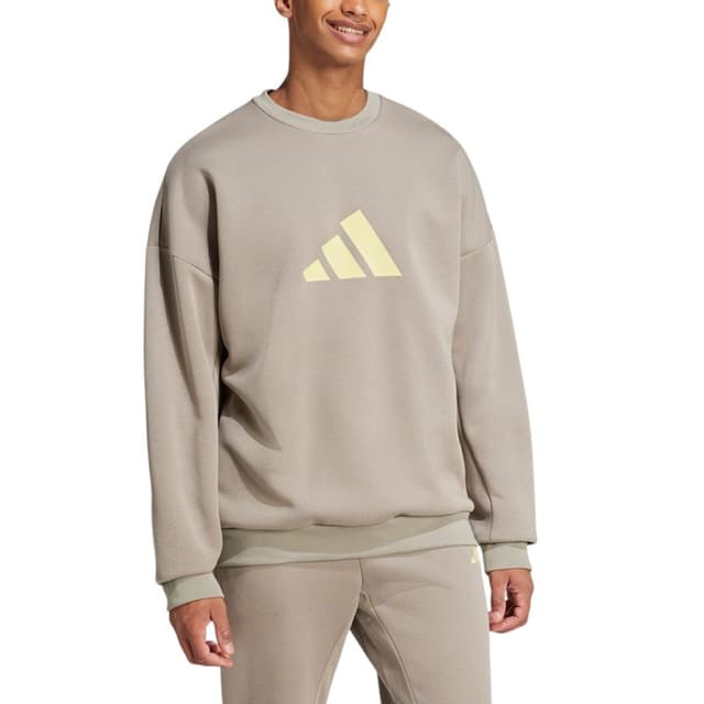 Толстовка мужская Adidas M FI 3BAR CRW бежевая JI8771