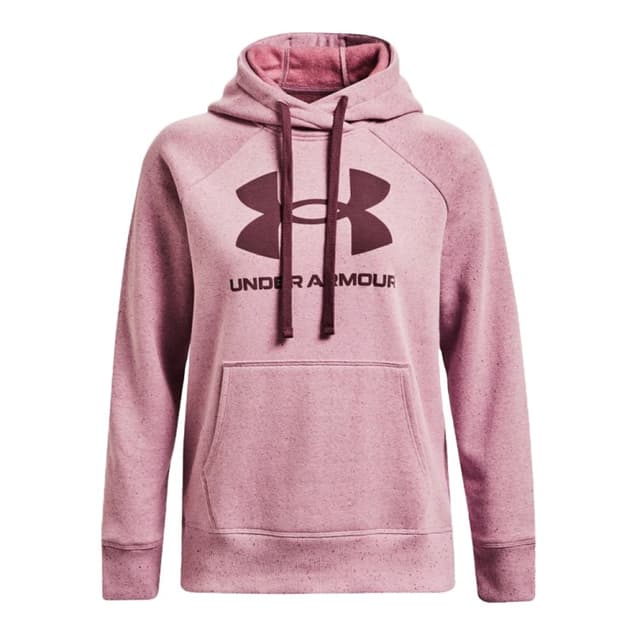Толстовка женская Under Armour Rival Fleece Logo Hoodie розовая 1356318-698