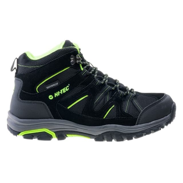 Ботинки мужские Hi-tec RAPOSO MID WP-BLK/LIME/DK GRE серые RAPOSO MID WP-BLK/LIME/DK GRE