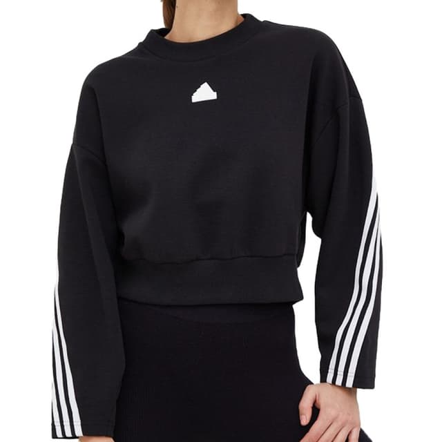 Толстовка жіноча Adidas W FI 3S CREW чорна IB8494