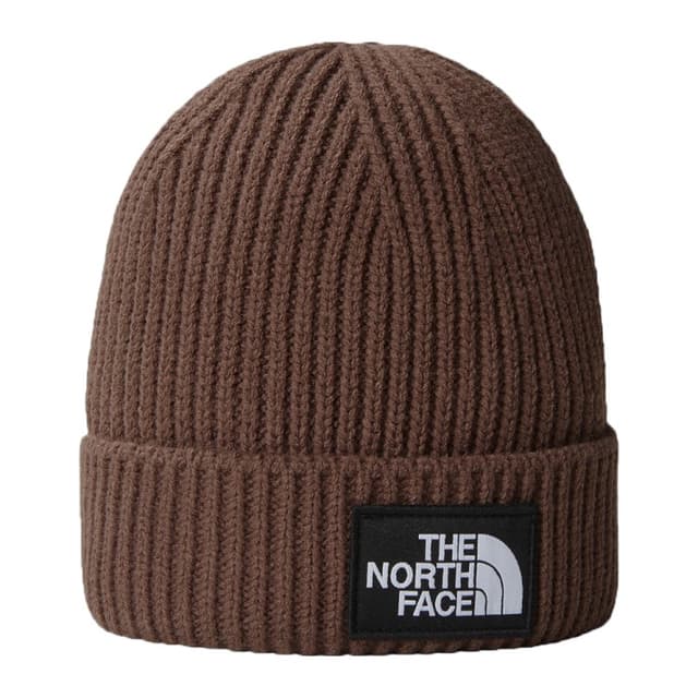 Шапка унисекс The North Face Logo Box Cuffed коричневая NF0A3FJX1OI1
