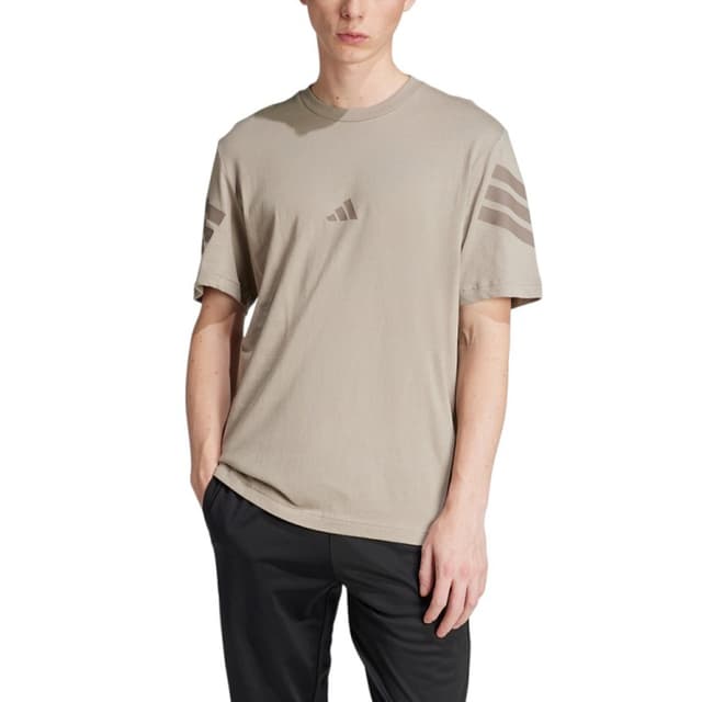Футболка мужская Adidas M FI 3S REG T бежевая JI8783