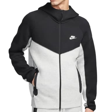 Толстовка мужская Nike M NK TCH FLC FZ WR HOODIE серая FB7921-064